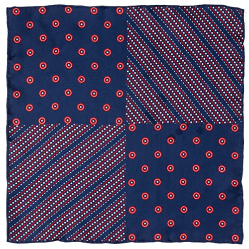 Captain America Shield Navy Pocket Square, Handkerchief Officially Licensed