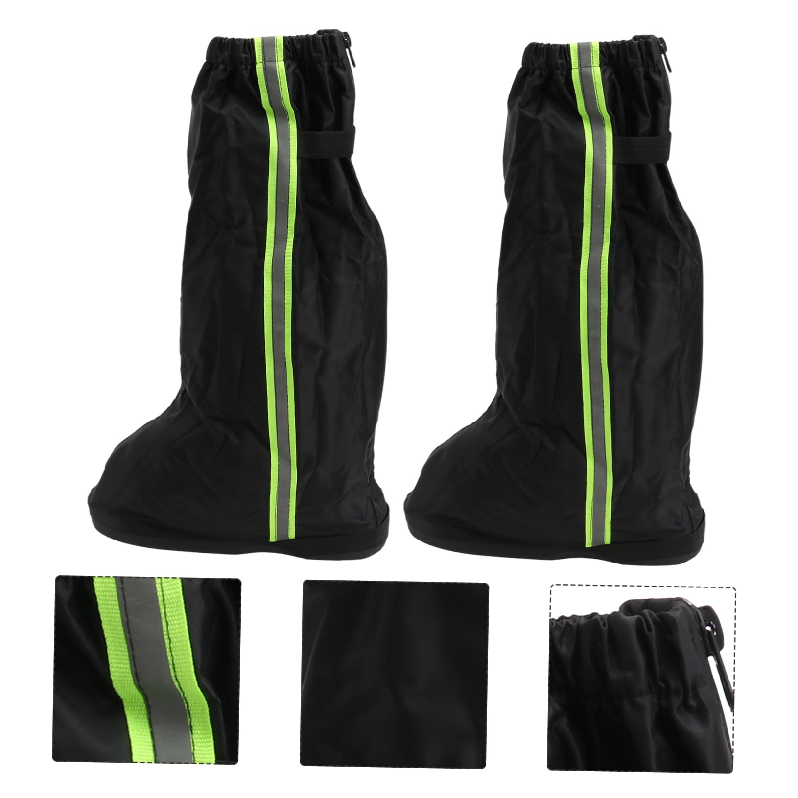 Toyvian Couvre-Chaussures Anti-Pluie Bottes Neige Gaiteurs Preuve Cheville Randonnée Couvre-Jambes Extérieur Guêtres D'extérieur Tissu Oxford Black
