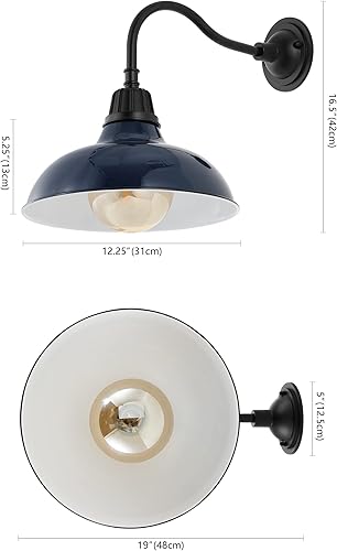 Miniatura 10 de JONATHAN Y JYL7613F Aurora 12.25 pulgadas 1 luz industrial para interiores y exteriores, brazo de cuello de cisne LED para exteriores, aplique de