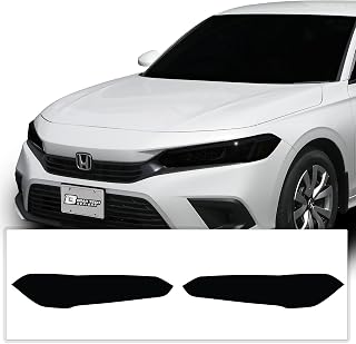 BOGAR TECH DESIGNS Full Headlight Light Tint Kit Compatible with and Fits Honda Civic 2022-2025, Dark Smoke