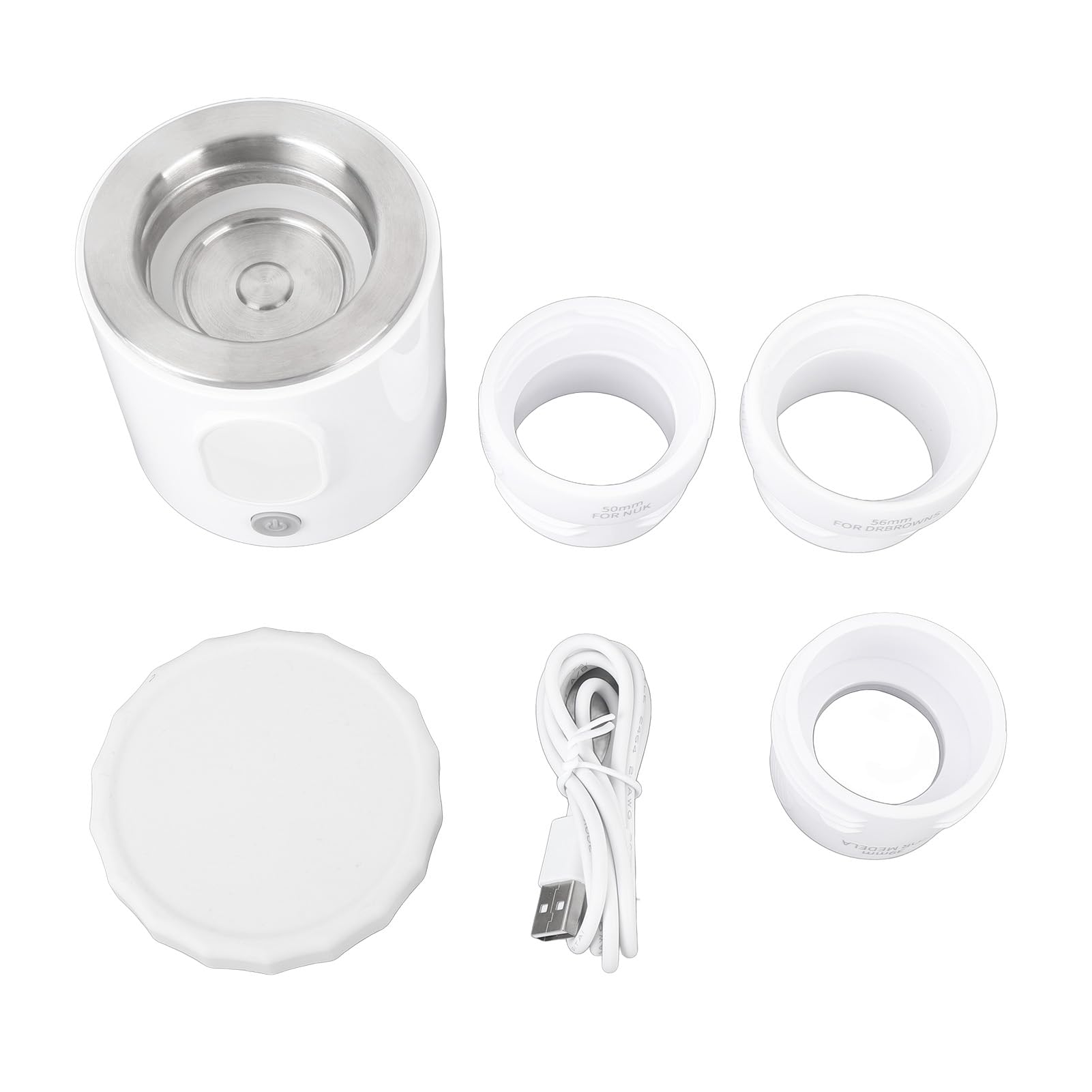 Fockety Calentador de Biberones de Viaje, Calentador de Leche Portátil Inalámbrico Multifuncional Calentamiento Rápido Calentador de Biberones Eléctrico Inteligente Control de