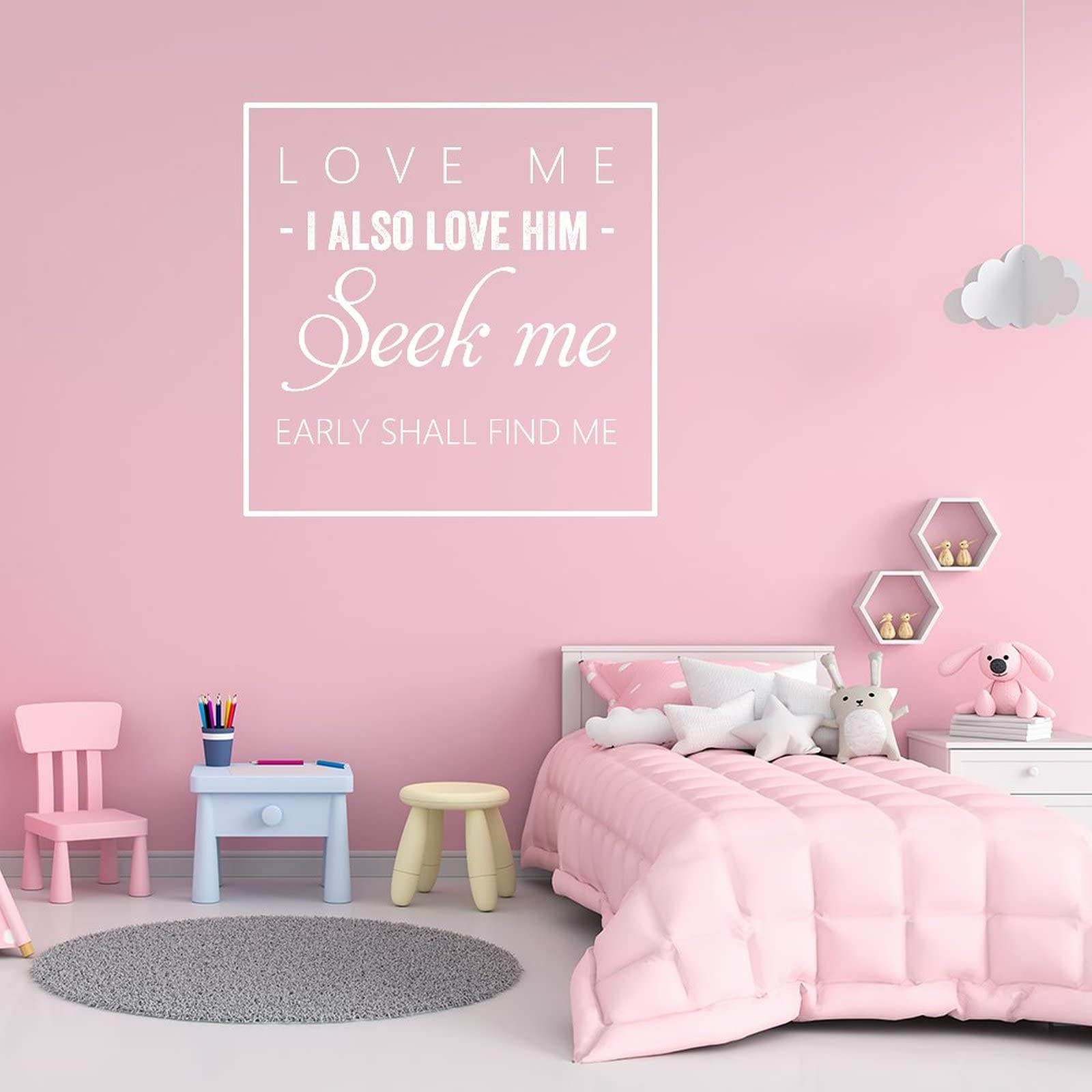 Autocollants muraux lettres de motivation pour une ambiance romantique de chambre
