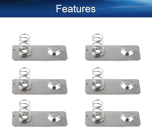 Miniatura 4 de Heyiarbeit 20Pcs Battery Springs AA Metal Contact Plate Replacement Positive to Negative Conversion Spring Contact for Remote Control Battery