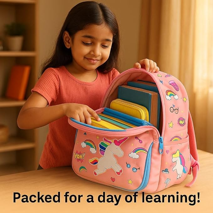 Image of rabitat Smash School Bag - 22Litres | Durable Backpack for Kids (4+ Years) | Comfortable Cushioned Back Support | Anti-Sweat Shoulder Straps | Water-Resistant | Bottle Pocket | 2-Year Brand Warranty