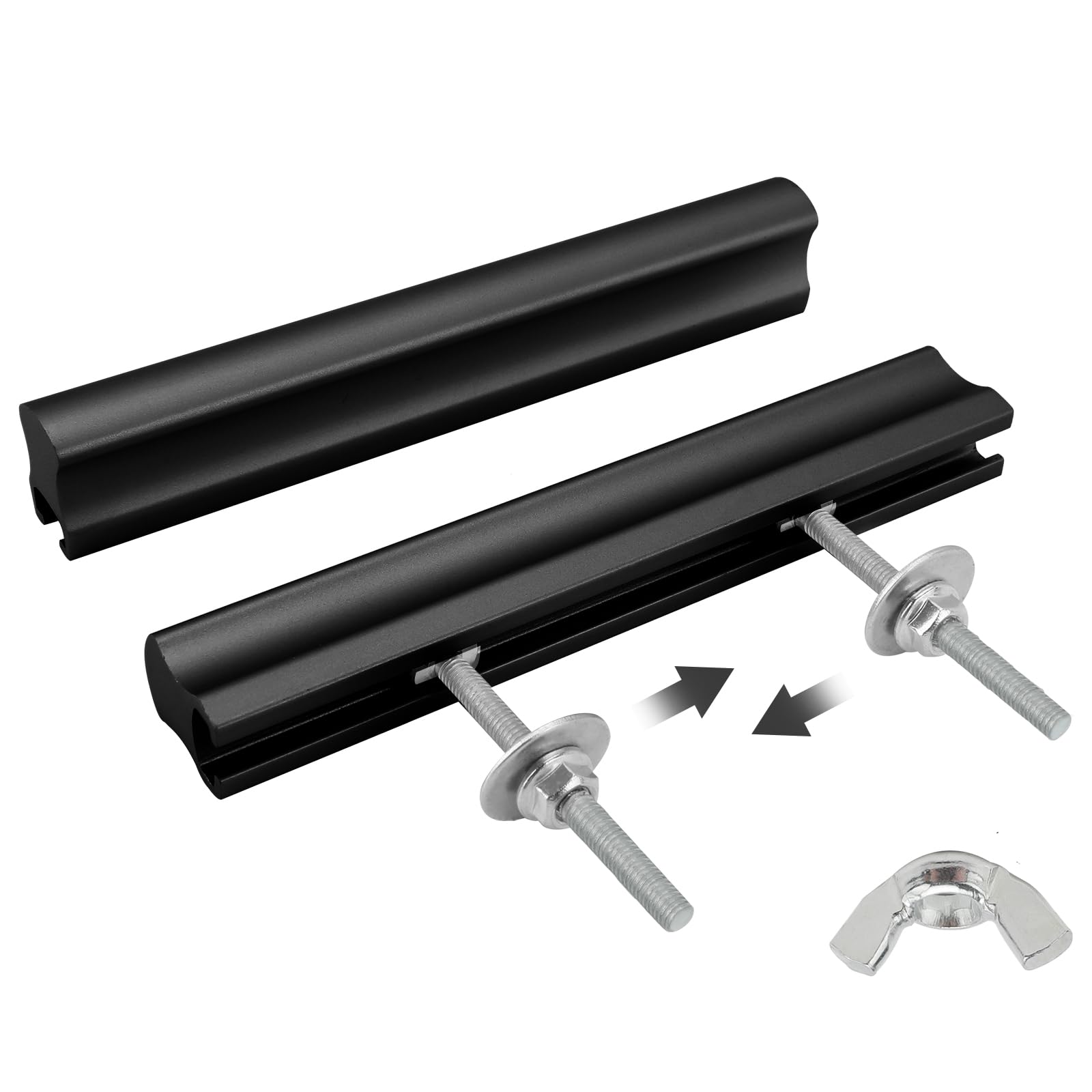 Peaha 6 Pack Adjustable Drawer Pulls Matte Black