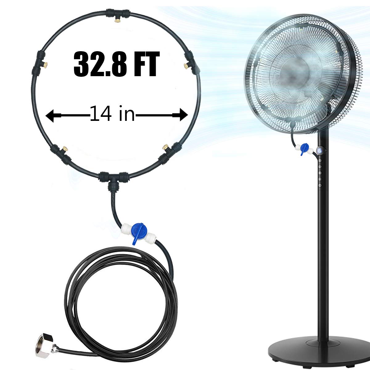 Buy Fan Misting Kit for DIY Cool Patio Breeze with 32.8FT(10M) Misting