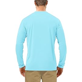 Roadbox Mens UPF 50+ Long Sleeve SPF Diving Rash Guard UV Sun Protection Shirts for Outdoor Fishing Hiking Swimming Running Light Green