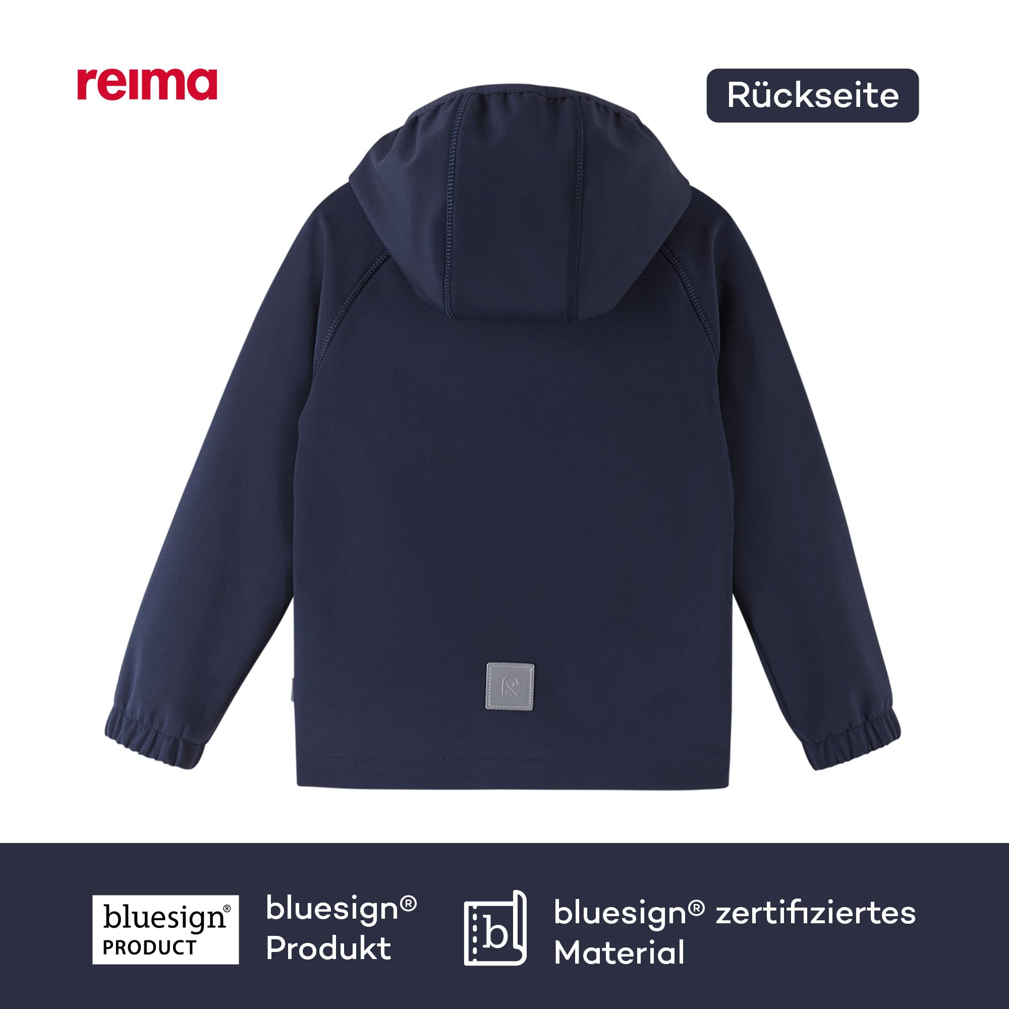 Reima Vantti Softshelljacke für Kinder - Wasserdichte Übergangsjacke für Kinder, atmungsaktiver Softshellmantel für Mädchen & Jungen mit abnehmbarer Kapuze & leicht bedienbarem Reißverschluss,