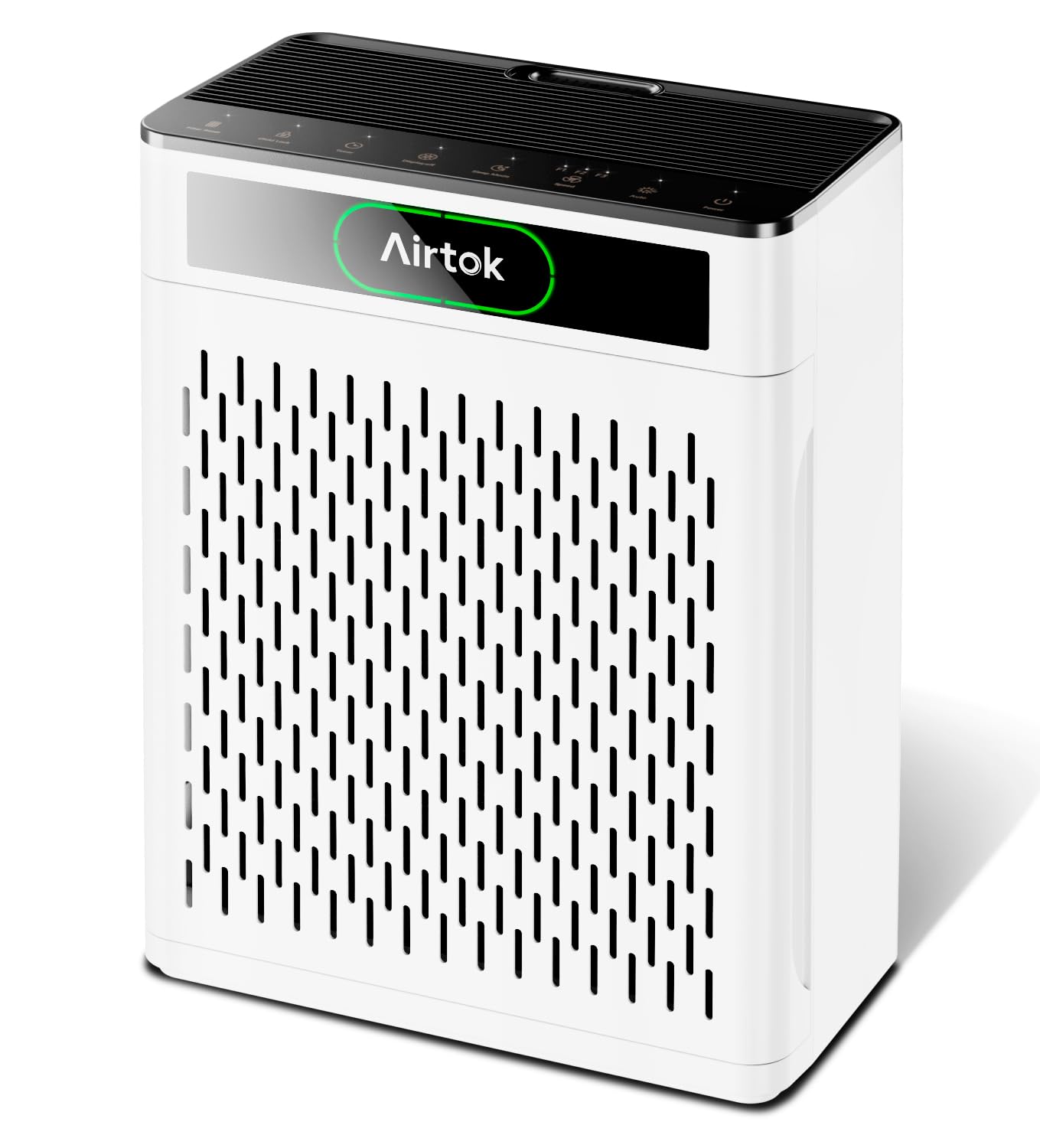 Air Purifiers for Home Large Room Up to 1848sq.ft, Airtok Air purifier for Home Pets with Washable Filter, Air Quality Sensor 20dB Sleep Mode Air Cleaner for Bedroom with Fragrance, Pets Hair Odor White 1 Pack