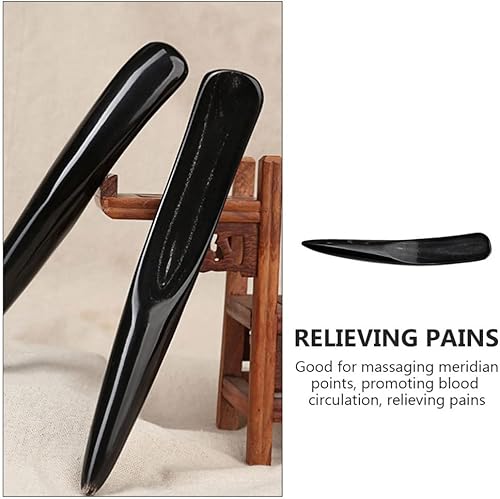 Miniatura 3 de Beaupretty Herramientas para el cuidado de la piel Tabla de raspado Herramienta de cuerno de búfalo Tabla natural para masaje corporal SPA Punto de