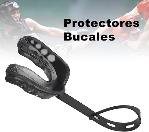 Miniatura 3 de Protector bucal de EVA para boxeo, rugby, kickboxing, baloncesto, rugby con cordón, armadura de dientes de rugby para proteger los aparatos