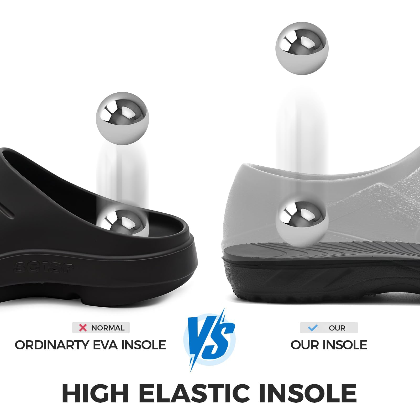 Ulogu Waterproof Non Slip Chef Clogs for Men Women Slip Resistant Work Shoes for Nurses Chefs Kitchen Restaurant & Food Service - 5