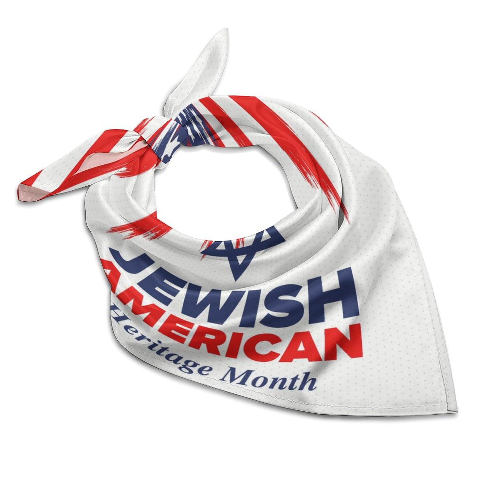 Csemeie Jewish American Heritage Month Bandana Hair Scarf Headband Adjustable Neckerchief for Men Women Decor