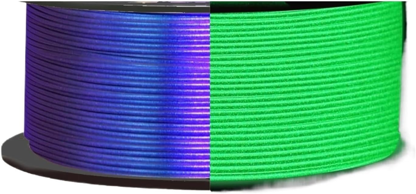 3D Printer Filament, Chameleon Color Shift Filament 1.75mm, Glow in Dark Filament 1.75mm for 3D Printer, Purple Color