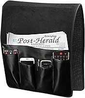 Vista 10 de Organizador de sofá y reposabrazos, con 6 bolsillos, soporte para control remoto de TV, bolsa de bolsillo de almacenamiento para teléfono celular