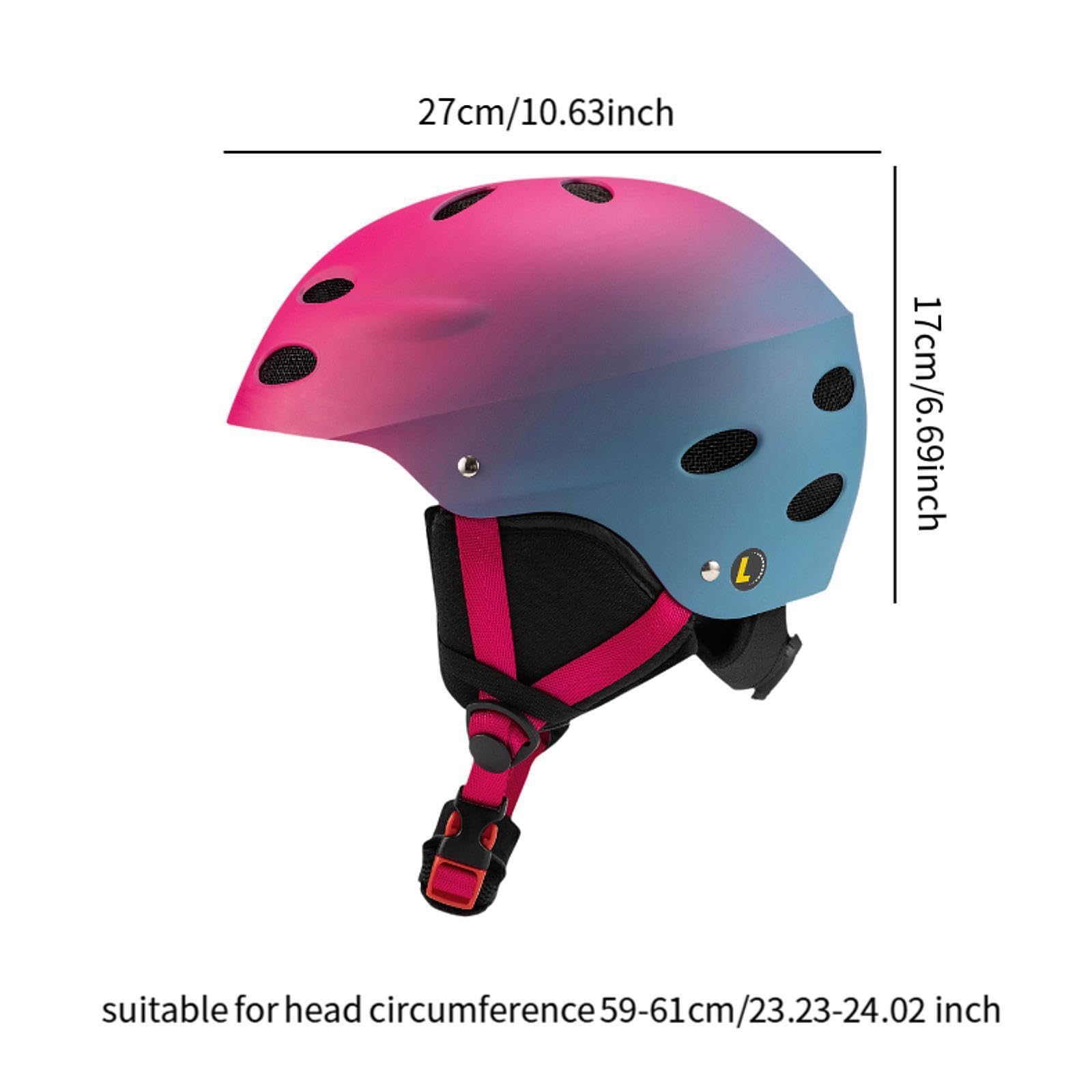 Casco de Snowboard para Deportes de Invierno con Orejeras cómodas, tamaño Ajustable para Esquiar, Snowboard, Divertido Casco de a Prueba de Viento, esquí, Deportes de