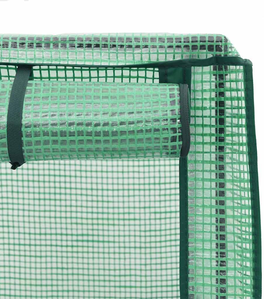 Raised Garden Bed 63"x15.7"x48.4" Grey PP Elevated Planter Box with Zippered Greenhouse Cover, Collapsible Outdoor Raised Beds for Vegetables Herbs Flowers on Patio Balcony Garden