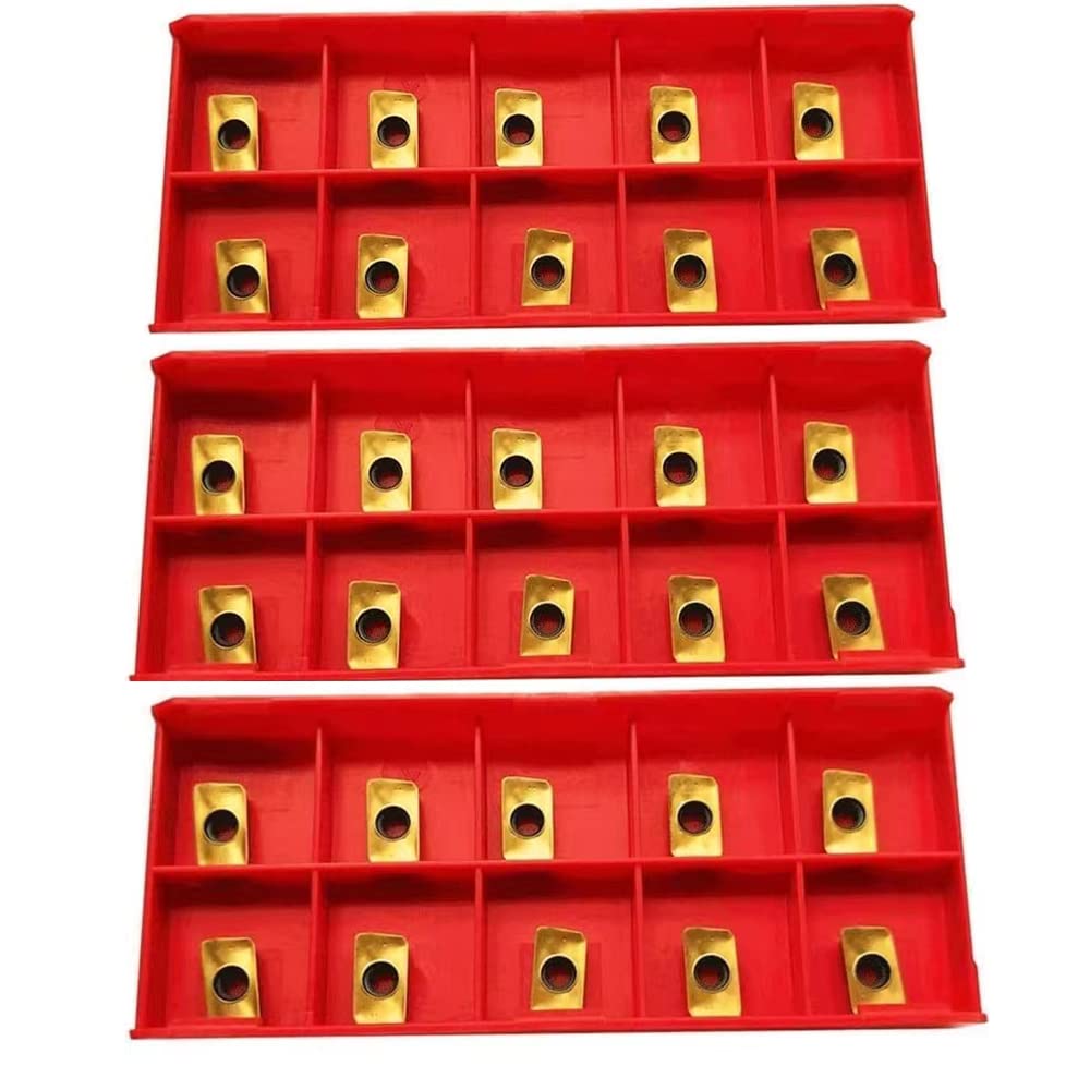 90 Degree Carbide Milling Inserts APMT1135PDER Face Slotting Carbide Inserts Cutting Tools for BAP300R Holders Processing Steel Parts apmt1604 Carbide Inserts apmt1135 caride (20pcs APMT1135PDER)