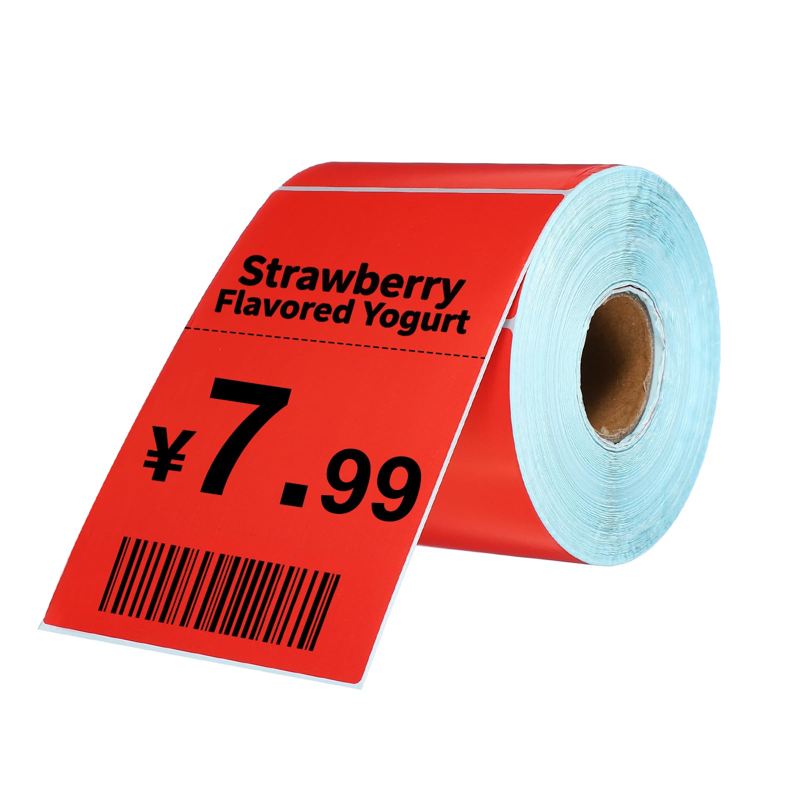 PATIKIL 500 Etichette Termiche, 3.94x5.91 Pollici Etichette Termiche Adesive Per Stampanti Etichette Autoadesive Carta Rotolo Piccolo Per Stampante Etichette trasporto, Rosso