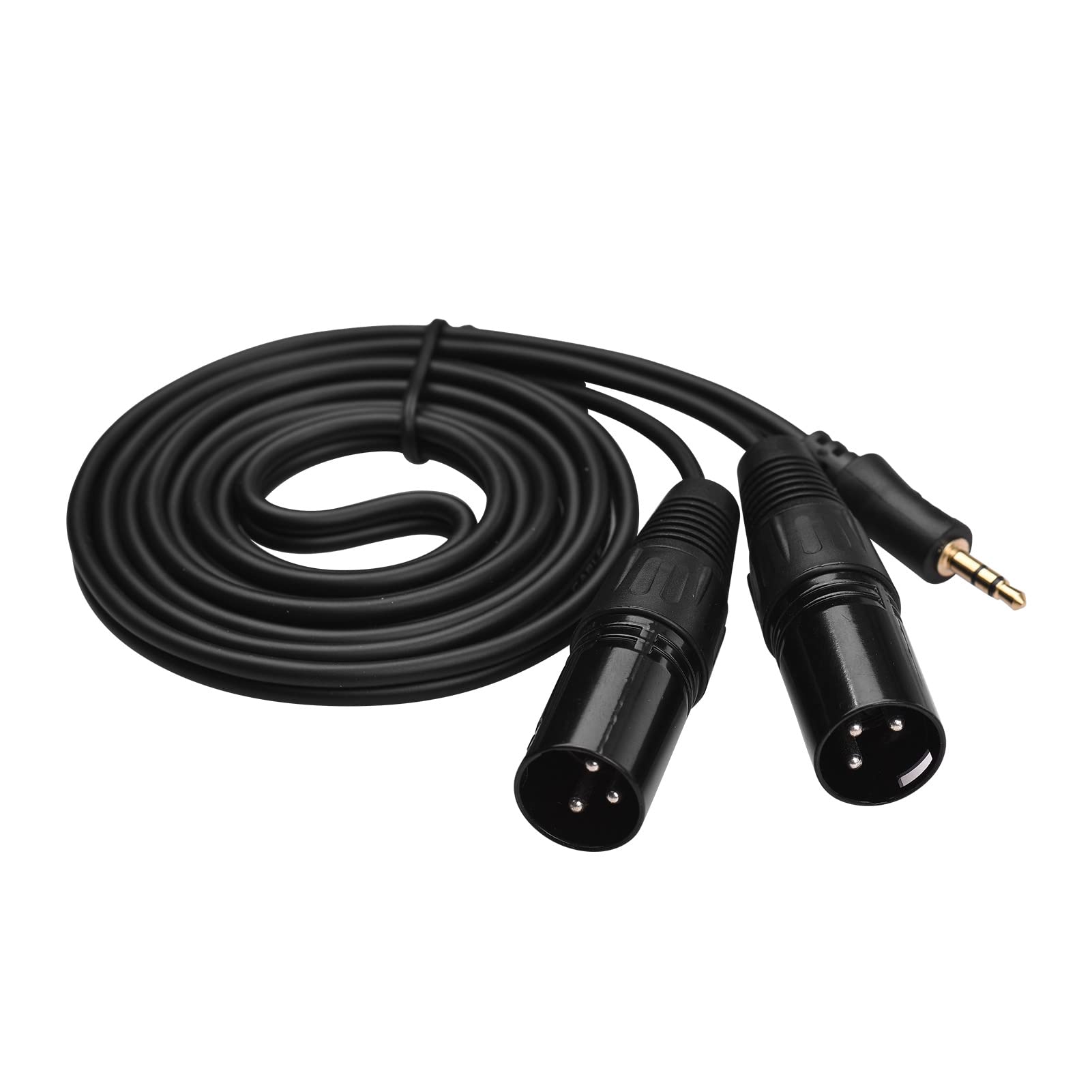 3.5mm to Dual XLR Cable Male 1/8 Inch to 3-Core XLR Audio Cable 4.9Ft TRS Audio Adapter Stereo Microphone Cable
