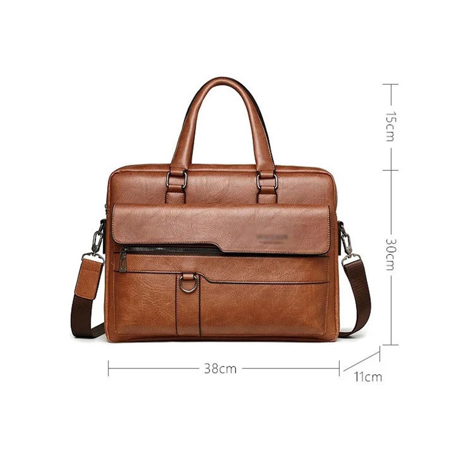 Funda para portátil Maletín de gran capacidad, bolso bandolera cuero PU negocios alta gama, oficina, for portátil 14 pulgadas con mango