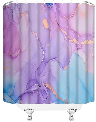 Miniatura 8 de AMFD Cortina de ducha a rayas verde azulada, mosaico abstracto, textura degradada, arte moderno y elegante, tela creativa, juego de decoración de