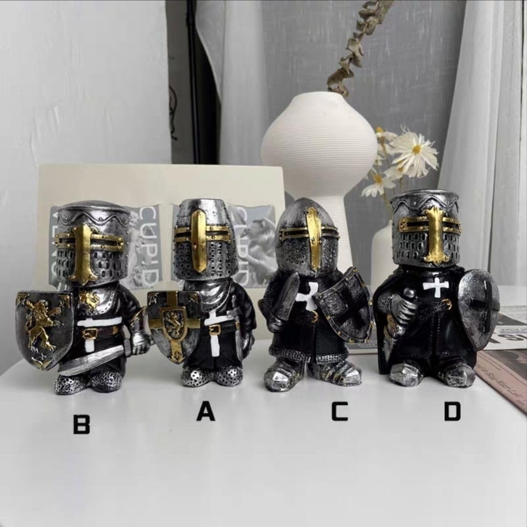 Amazon.co.jp: MOMOAO 兵士 西洋甲冑 戦士像 装飾品 鎧の戦士 樹脂 