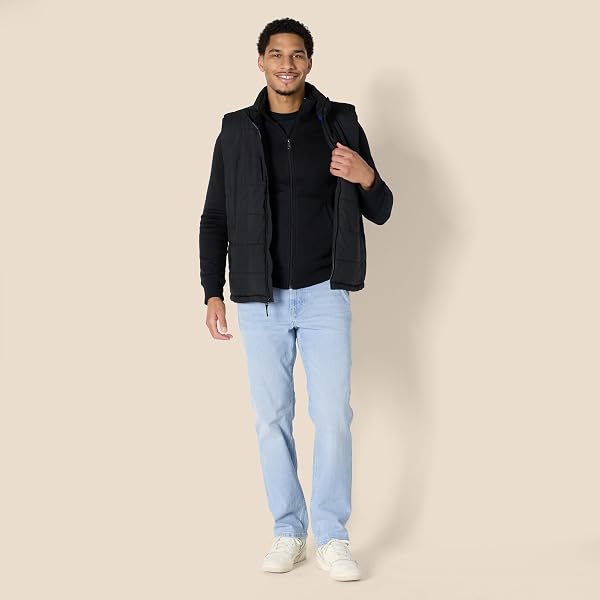 Amazon Essentials Sweat-shirt en Polaire Zippé à Col Montant, Épaisseur Moyenne, Coupe Classique Homme - 3