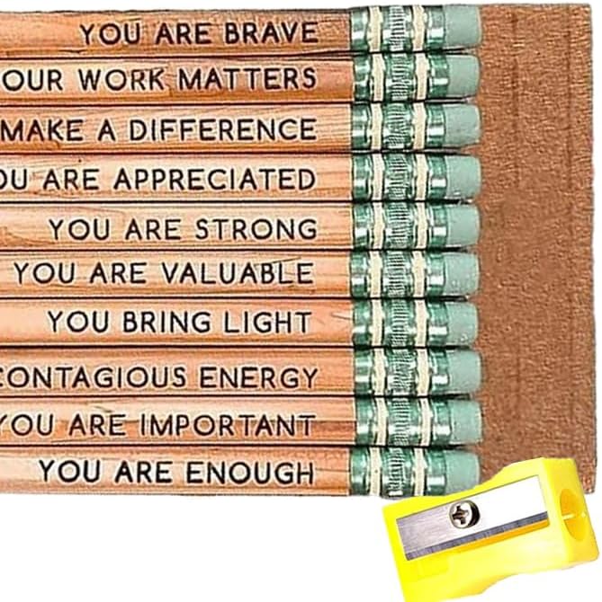 UIRPK Juego de lápices de afirmación, juego de lápices de afirmación, 10 lápices de afirmación, juego de lápices de afirmación personalizados,