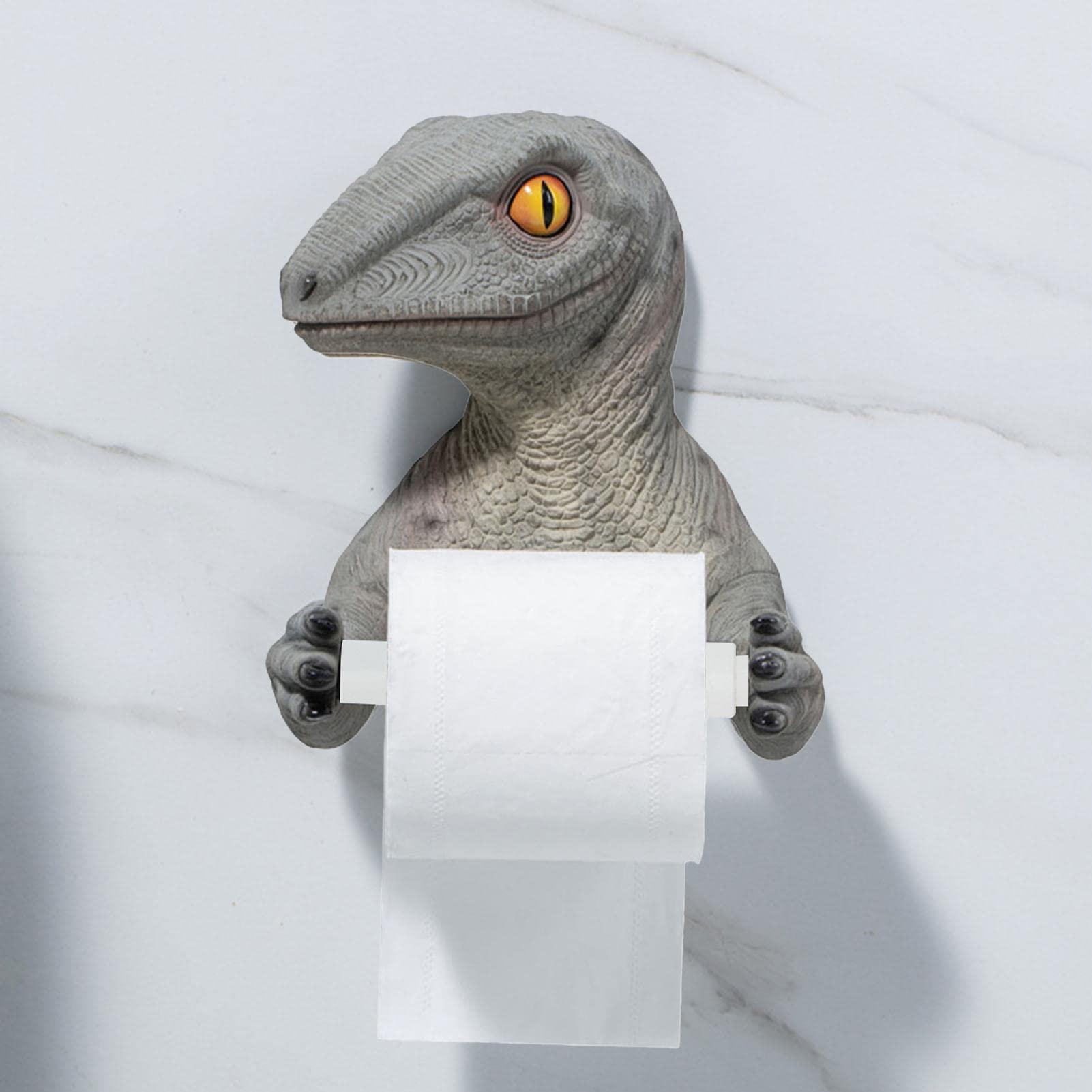 Porte-Papier Toilette Dinosaure - Support Mural pour Salle de Bain - Accessoires de Toilettes
