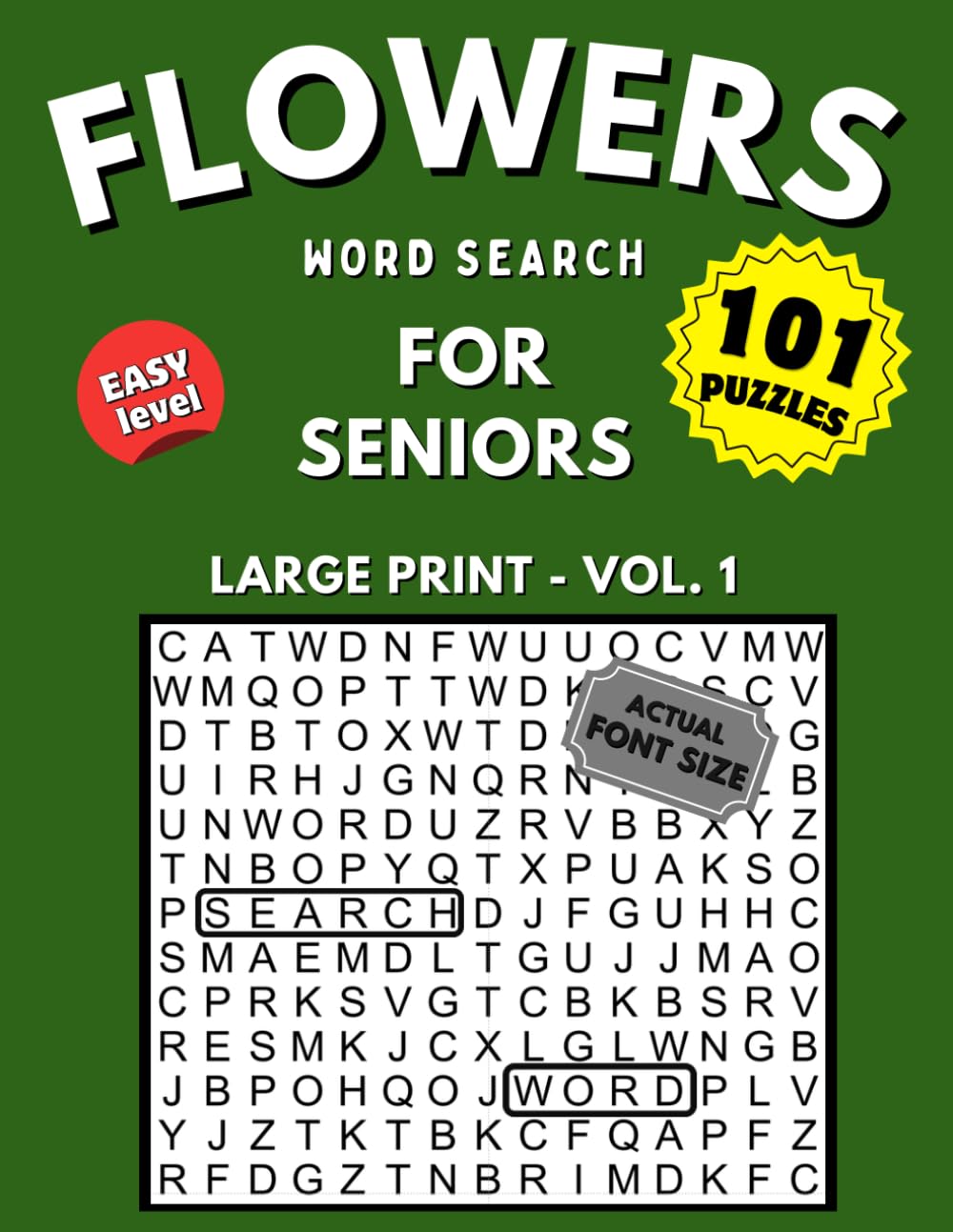 Garden Word Search: Large Print Easy Puzzles for Seniors