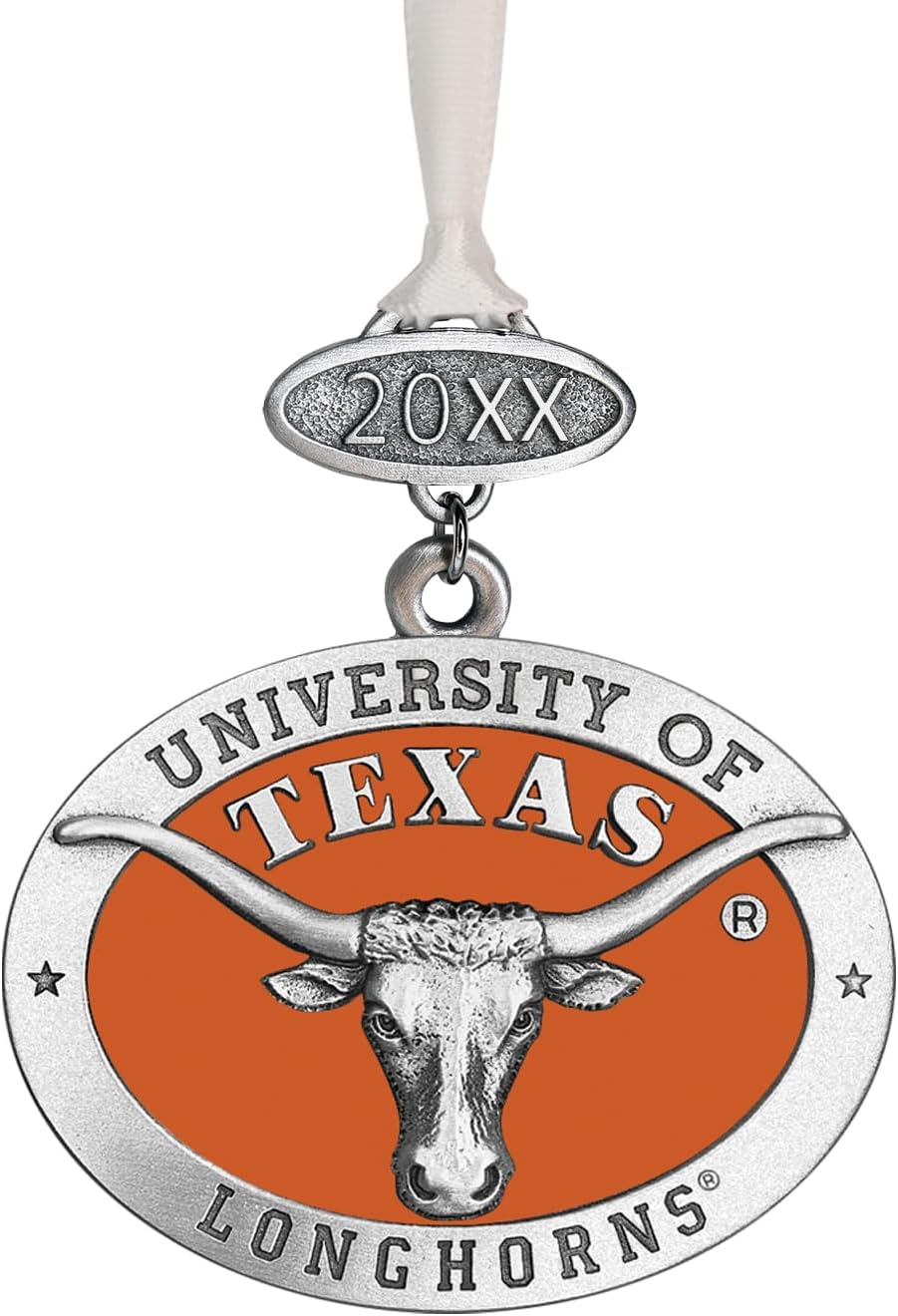 University of Texas Class of 2026 Ornament | Graduation Gift | Hand-Sculpted Christmas Tree Ornament | Intricately Crafted Metal Pewter Alma Mater Inlay by Heritage Pewter