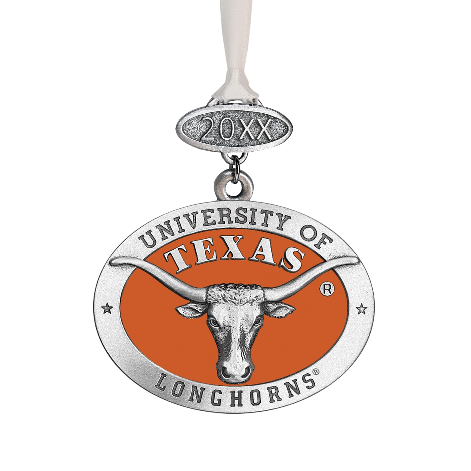 Texas Class of 2025 Ornament | Graduation Gift | Hand-Sculpted Christmas Tree Ornament | Intricately Crafted Metal Pewter Alma Mater Inlay