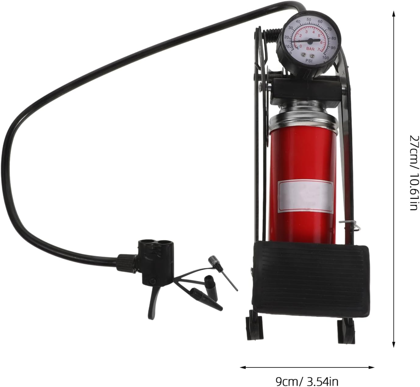 High Pressure Foot Pump for Car Tire Tire Inflator Nozzle Portable Inflator for Bike Car Motorcycle Balls Inflatable Beds