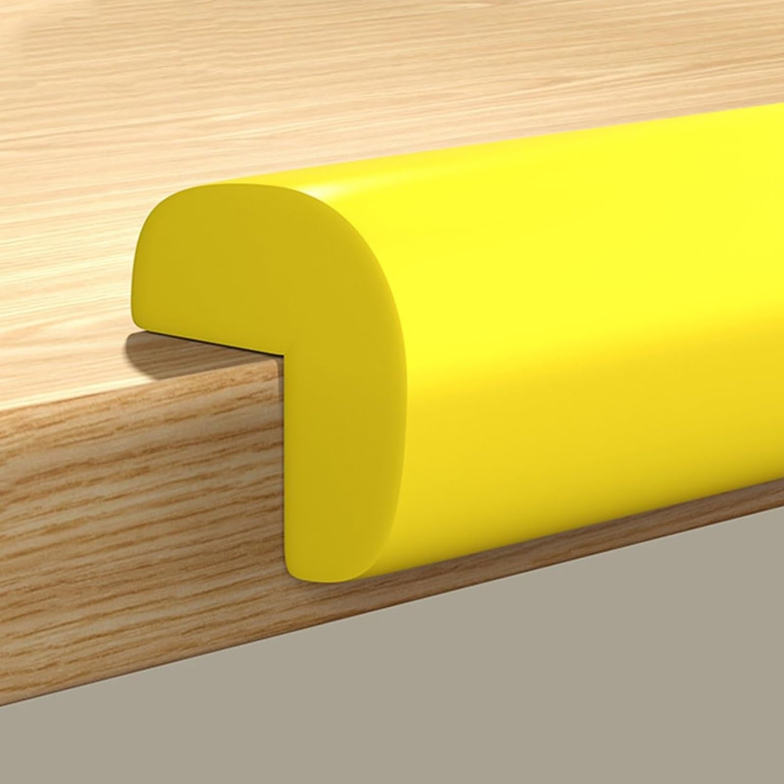 Protection d'angle en forme de L de 1,5 cm d'épaisseur en mousse pour bords tranchants - Jaune - 6 m - Sécurité enfant et protection de la maison