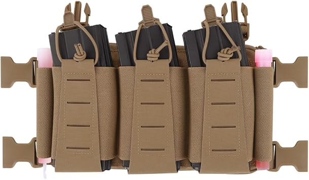 KRYDEX Triple 5.56 Mag Pouch Placard with Utility Pouch with Hook and Loop