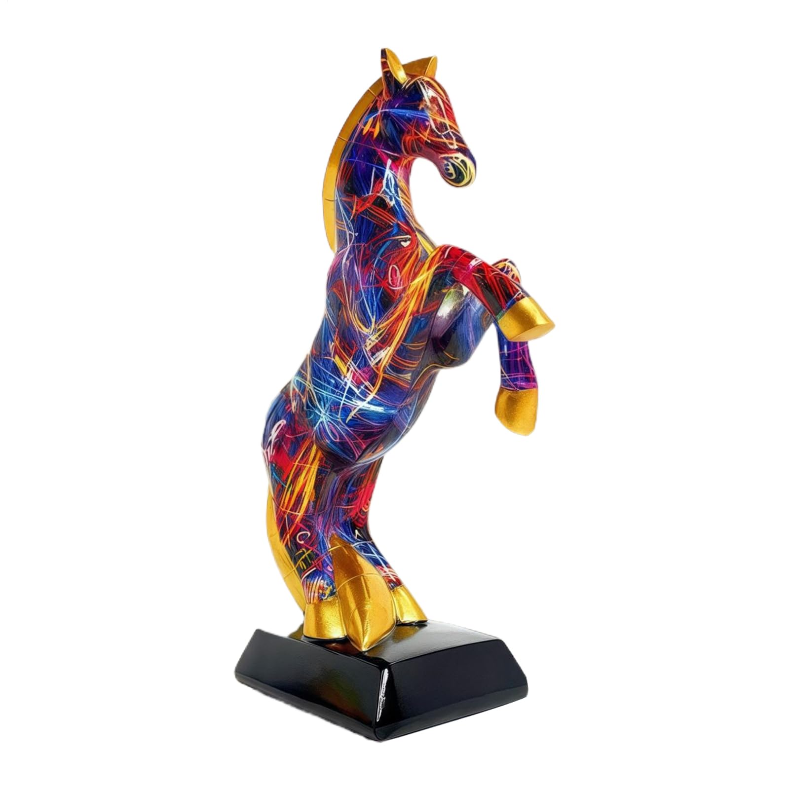 Sculpture de cheval pour meuble de salon et casiers