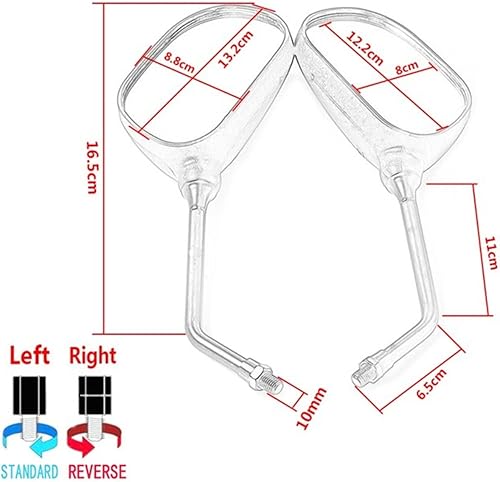Miniatura 8 de Espejo retrovisor de motocicleta para Yamaha YBR125 XTZ125 XTZ125 para XTZ para YBR para YB 125 motocicleta retrovisor lateral espejo manija barra