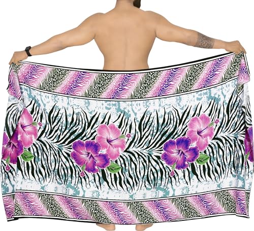 LA LEELA Men's Sarong Beach Cover Up Wraps Swim3