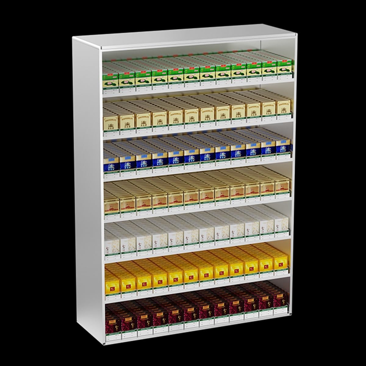 Exhibidor de cigarrillos para tiendas de conveniencia y supermercados