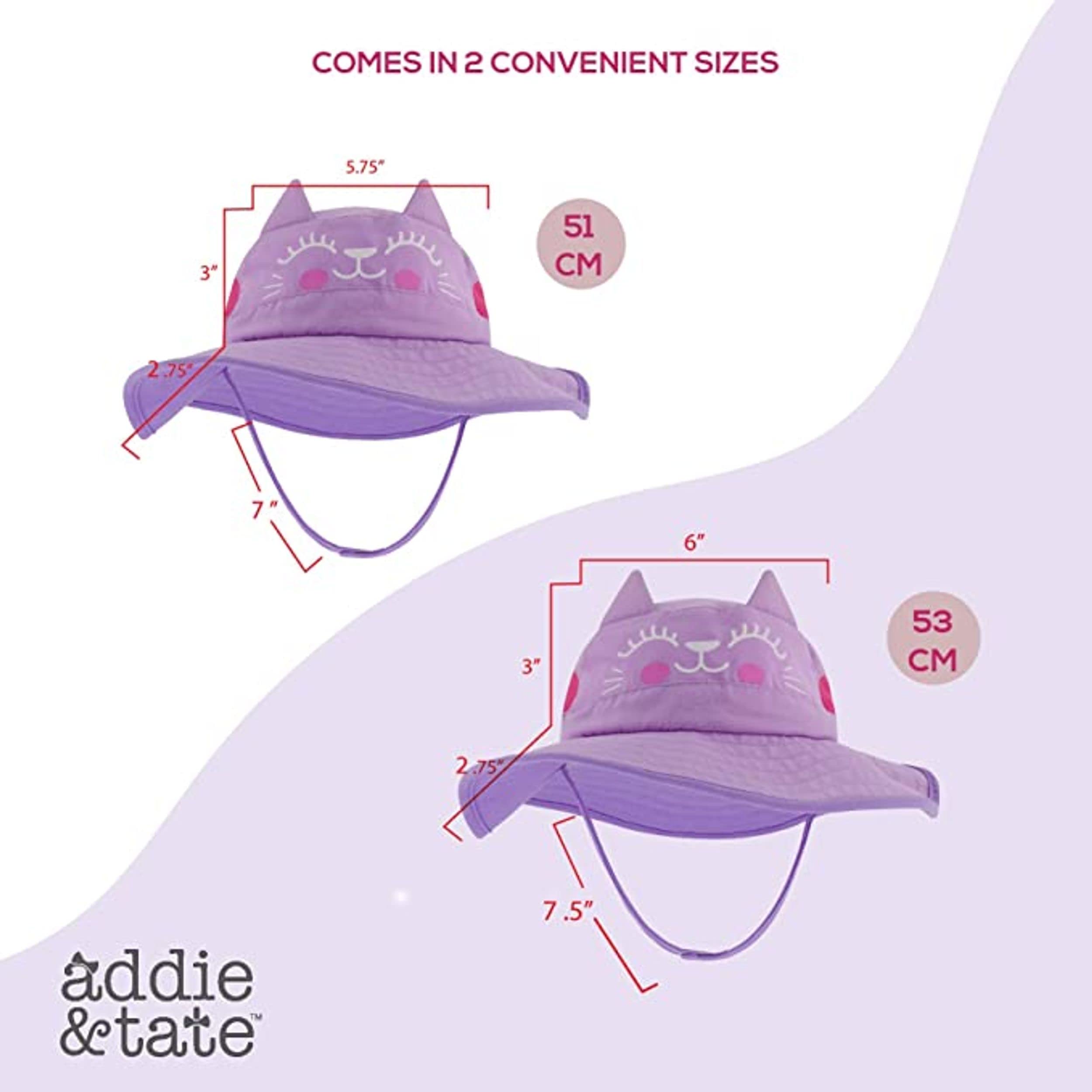 Sombrero de sol para niñas y niños con protección UV, sombrero de playa para niños pequeños, sombrero de pesca safari (2-7 años), Gato, 3-6 Years