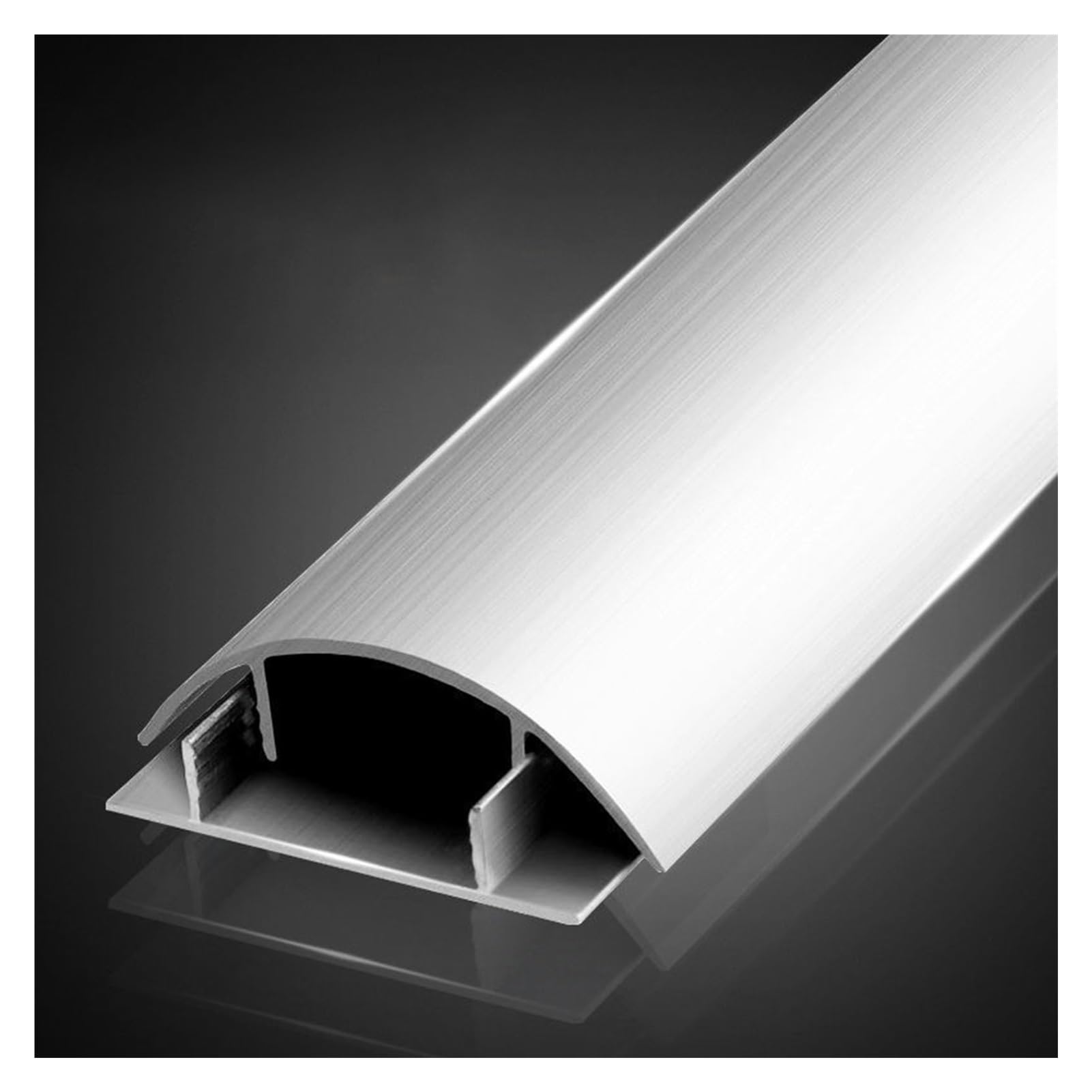 Passacavi 3pcs per pareti a pavimento con cavi in metallo nasconditore, 39,5 pollici lungo cavo televisivo montato a parete, Sistema di gestione dei cavi facile da tagliare ( Color : Silver , Size : N