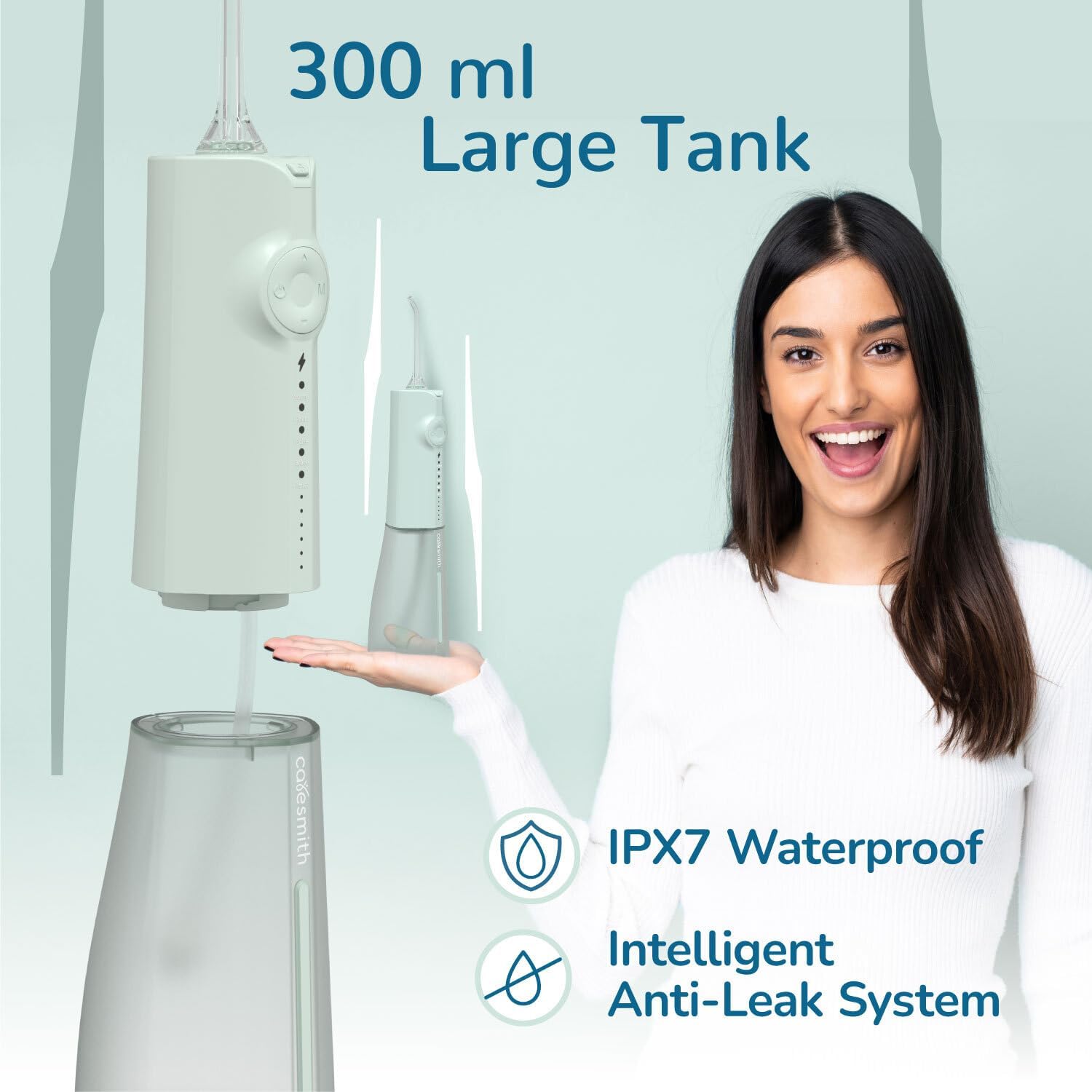 CARESMITH Neo Water Flosser with detachable 300ml water tank