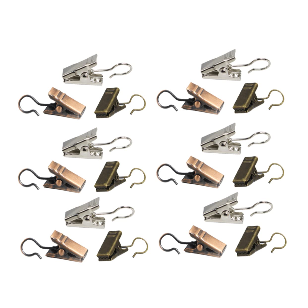 TOPBATHY 180pièces Acier Inoxydable pour Rideaux Et Photos Clips De Suspension Multifonctions Métal Couleurs Aléatoires
