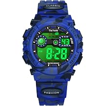 Kids Digital Watch for Boys,50M Waterproof Sport Swimming Watch,7 Color Light,Alarm Stopwatch 12/24 H,Outdoor Wristwatch for Children with Silicone Band,Kids Gift for Teen Boys Ages 6-15