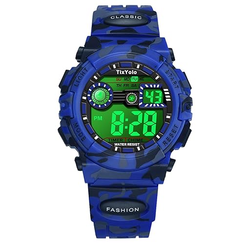 Kids Digital Watch for Boys,50M Waterproof Sport Swimming Watch,7 Color