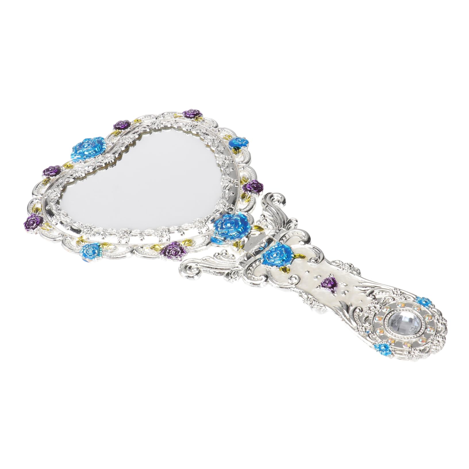 Miroir de poche en cœur pour retouches maquillage rapides durant vos sorties