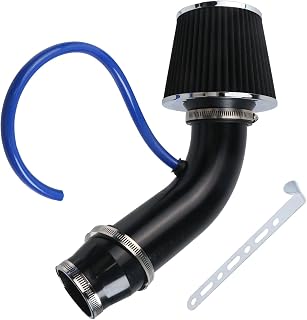 Modengzhe Cool Air Intake Kit, 3" Universal Induction Flow Tube Kit, Black
