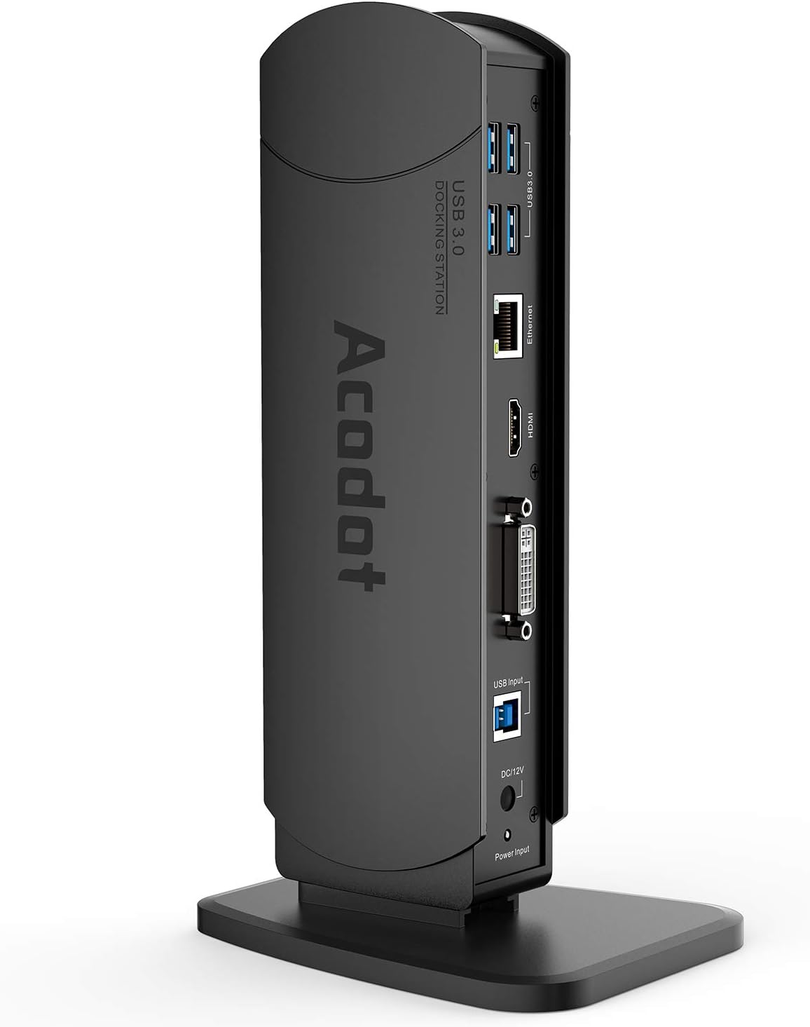USB 3.0 Universal Laptop Docking Station, Acodot Dual Monitor Dock for Windows with Dual HDMI/ DVI/ VGA/ 6 USB Ports/ Gigabit Ethernet/ Audio: Computers & Accessories
