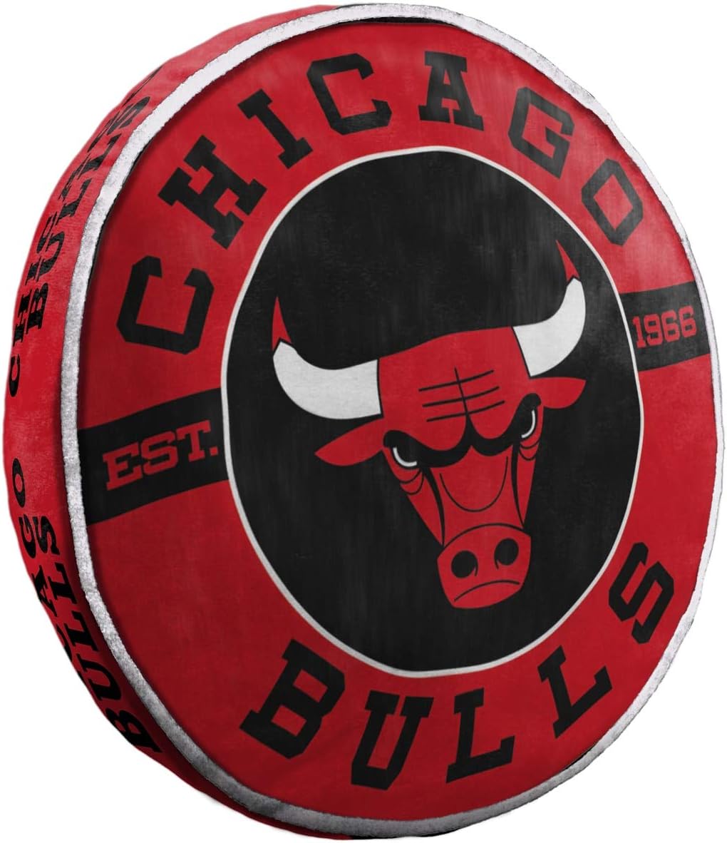 Northwest 1NBA148000004RET Company Chicago Bulls 15" Travel Cloud Pillow, One Size (Pack of 1), Multicolor